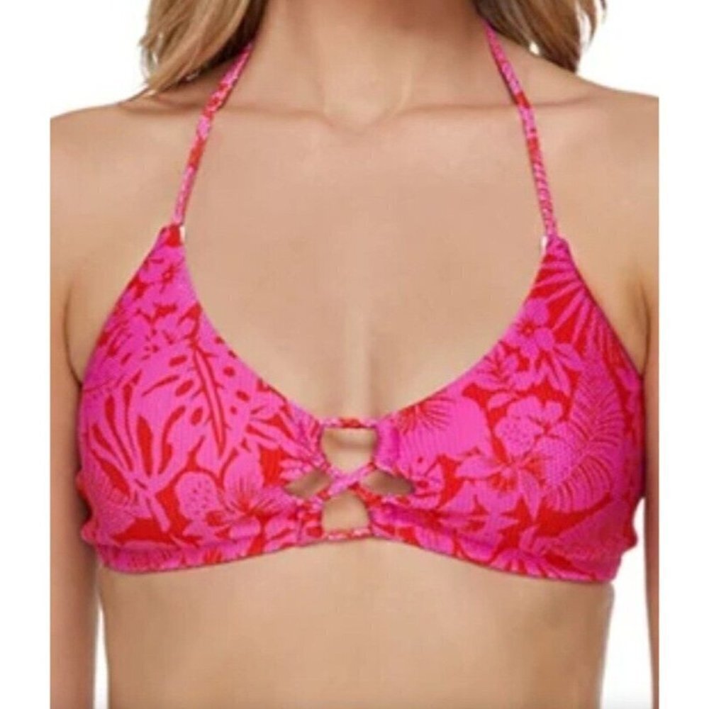 RAISINS Making Waves Halter Swim Top. Size Large.  New With Tags.